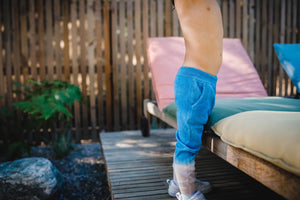 Kids blue dip dye sweatpants. 