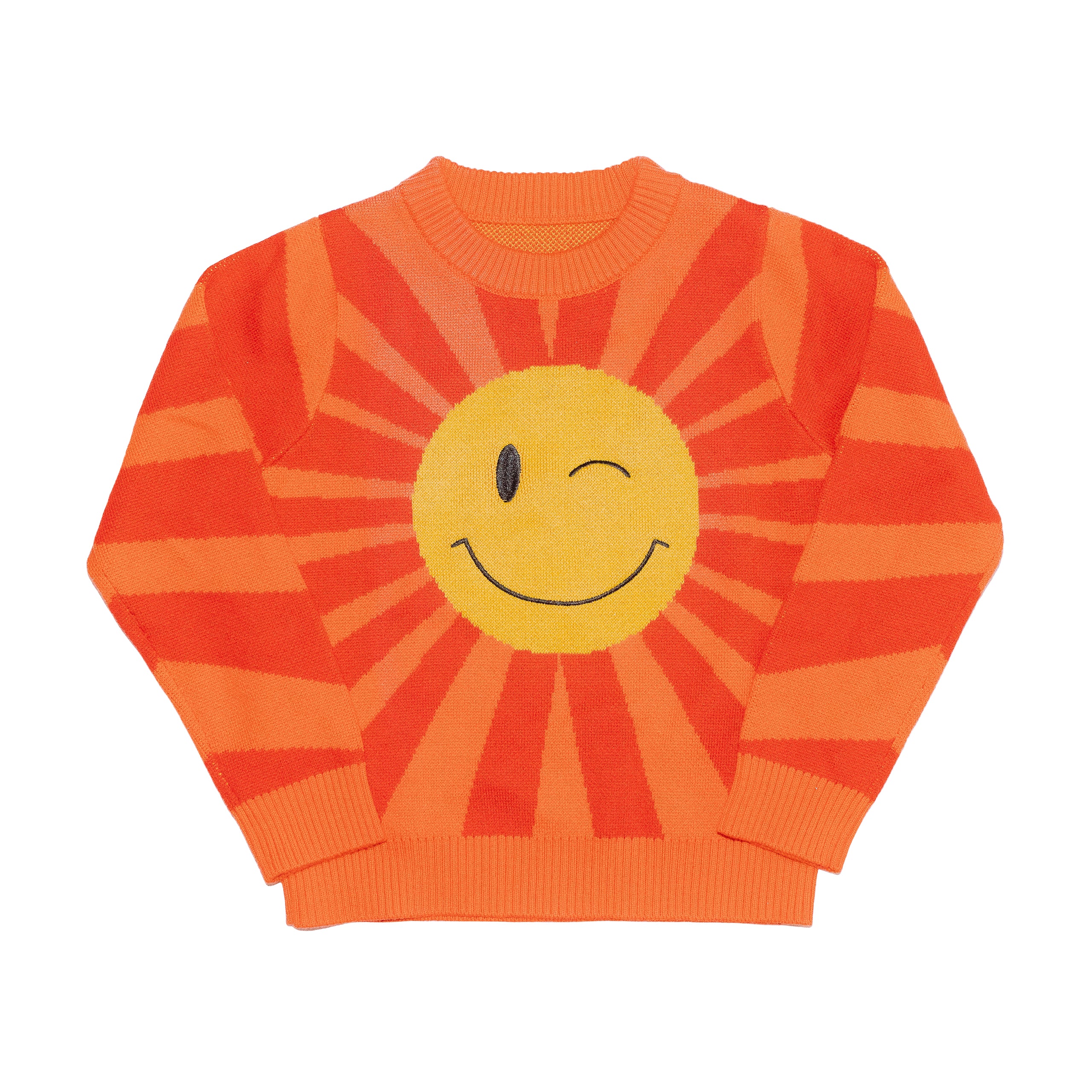 Smile sweater front product shot.